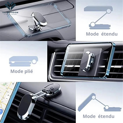 Supprt magnetique pour telphone de voiture rotatif rotohold - modes 